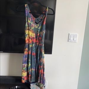 Zara colourful hi-lo open back dress